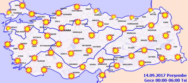 Bugün hava nasıl olacak? 13 Eylül 2017