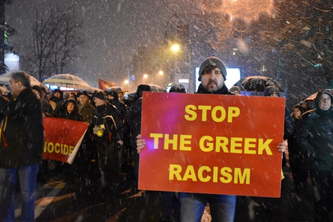 Üsküp'te "isim sorunu" protesto edildi