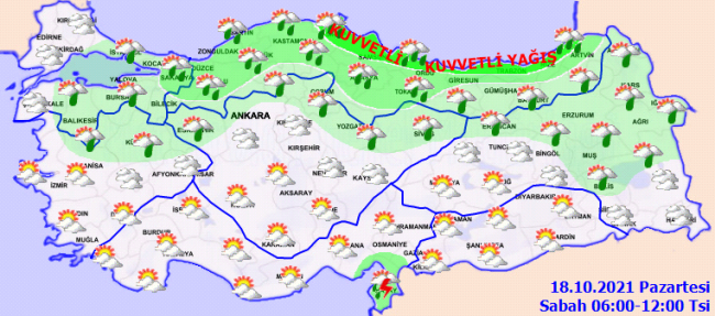Hava Nasil Olacak 6 Ile Sari Uyari 18 Ekim 2021 Turkiye Geneli Hava Durumu Son Dakika Haberleri