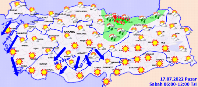 Meteoroloji'den kuvvetli rüzgar uyarısı