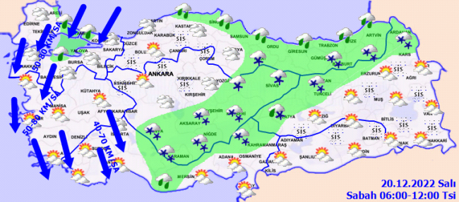 Marmara, Ege ve Akdeniz'e fırtına uyarısı