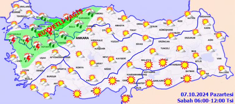 Meteoroloji'den kuvvetli yağış uyarısı