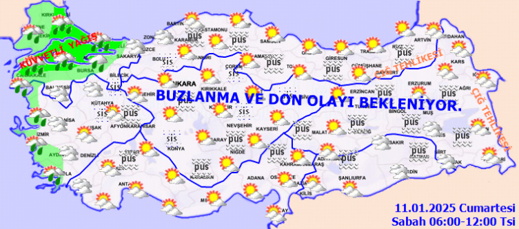 Marmara Bölgesi'ndeki bazı iller için kuvvetli yağış uyarısı