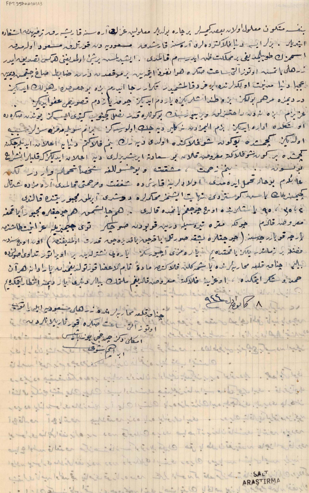 110 yıl öncesine ait Mesudiye Zırhlısı mürettebatının mektubu ortaya çıktı