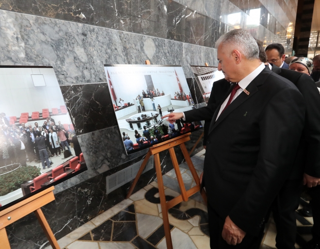 TBMM Başkanı Binali Yıldırım "Millet Darbeye Dur Dedi" sergisinin açılışını yaptı