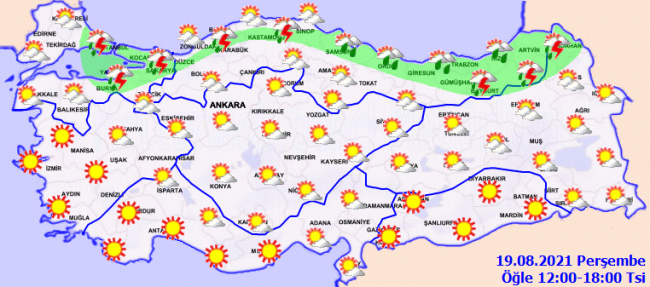 Batı Karadeniz'de çok kuvvetli sağanak bekleniyor