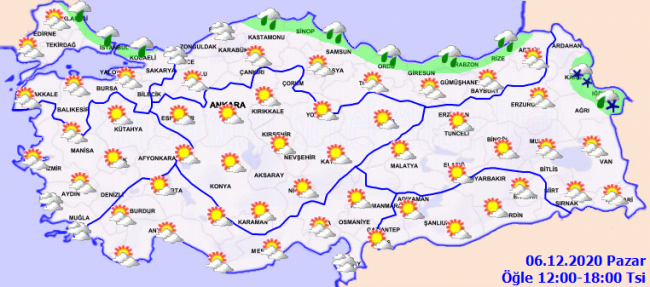 Yurt genelinde hava mevsim normallerinde