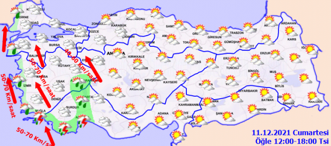 25 il için sarı kodlu uyarı: Fırtınaya dikkat