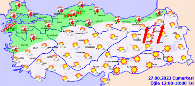 Meteoroloji'den kuvvetli yağış uyarısı