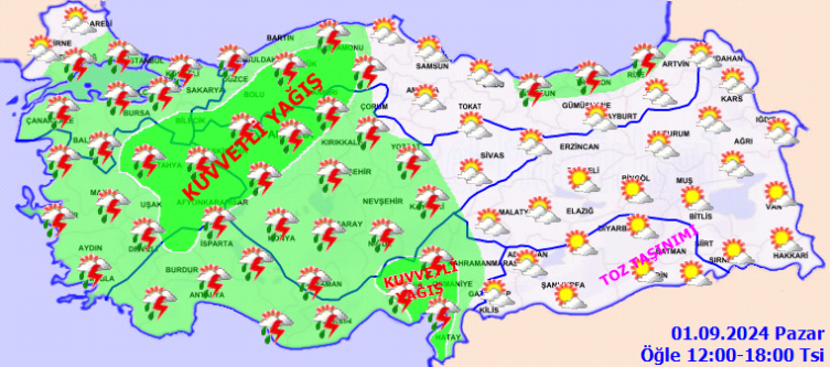 Meteoroloji'den kuvvetli yağış uyarısı