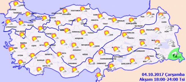 Bugün hava nasıl olacak? 4 Ekim 2017