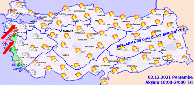 Marmara ve Ege için fırtına uyarısı