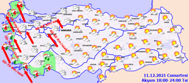 25 il için sarı kodlu uyarı: Fırtınaya dikkat