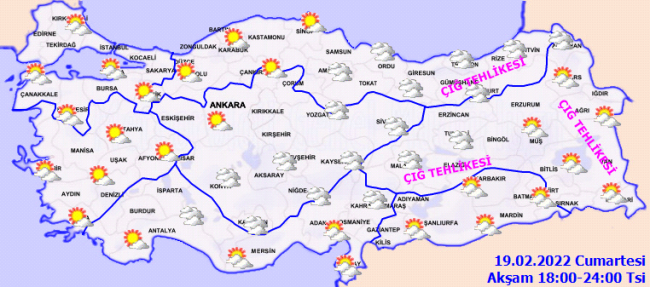 19 Şubat 2022 hava durumu nasıl? Yağış var mı?