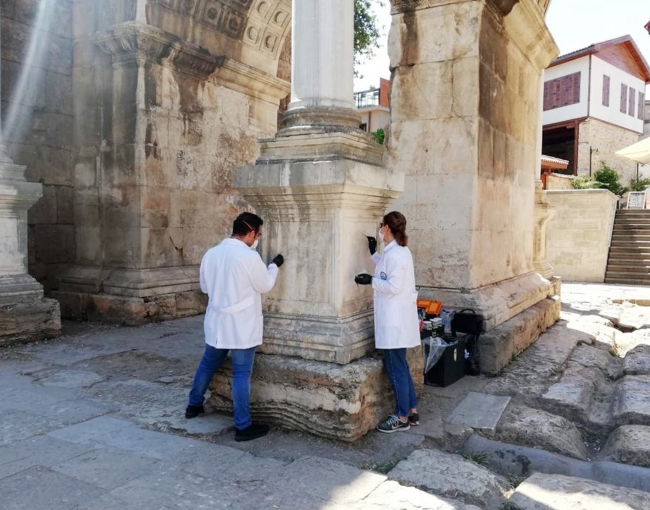 1890 yıllık tarihi yapıdaki 'utanç yazısı' onarıldı