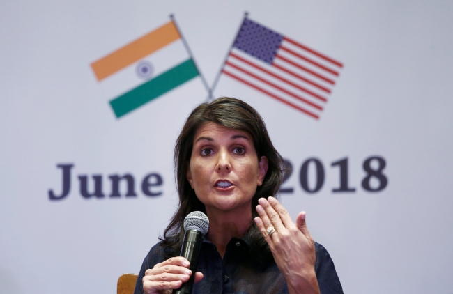 Nikki Haley'in Hindistan ziyaretine protesto