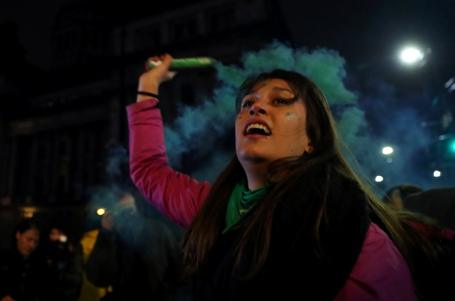 Arjantin'de kürtaj yasasının reddedilmesine karşı protesto