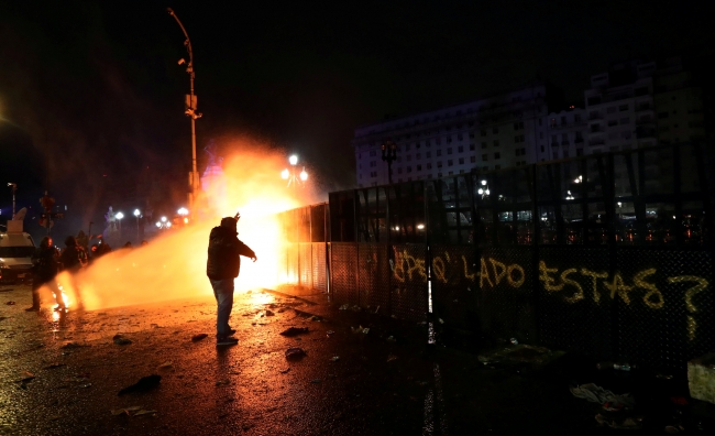 Arjantin'de kürtaj yasasının reddedilmesine karşı protesto