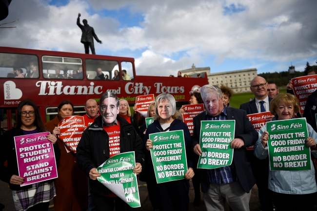 Kuzey İrlanda ve İngiltere'de Brexit protestosu