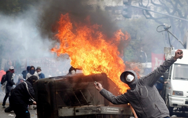 Arjantin'de hükümetin 2019 bütçe tasarısına protesto