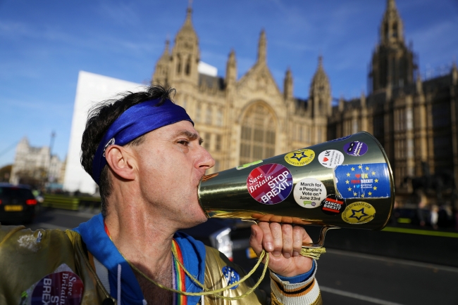 Londra'da Brexit protestosu