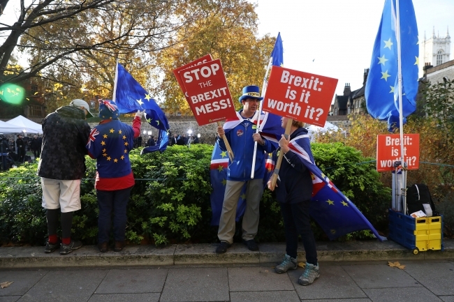 Londra'da Brexit protestosu