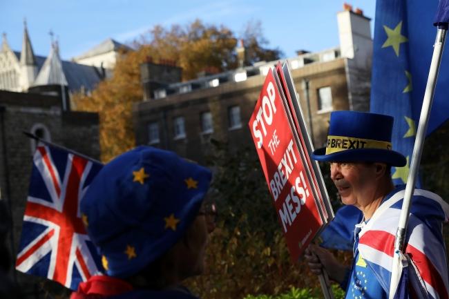 Londra'da Brexit protestosu