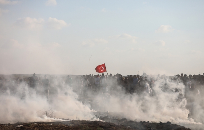 Gazze sınırında Cumhurbaşkanı Erdoğan'ın başarısını kutladılar