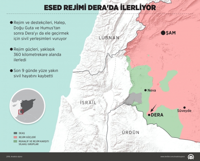 Esed 150 bin Deralıyı evinden etti