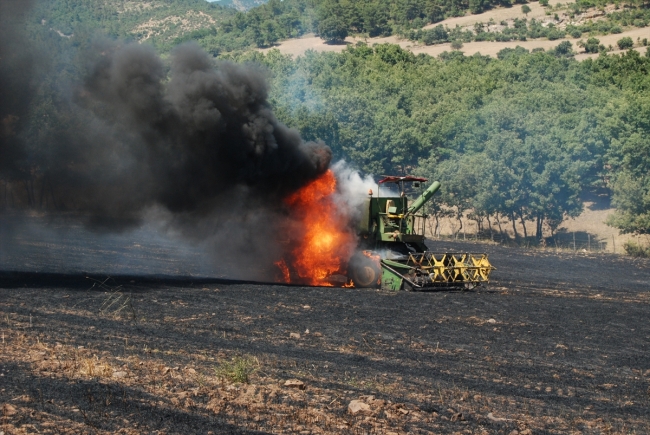 Çanakkale'de tarla yangını