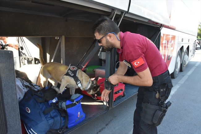 Bodrum'da helikopter destekli trafik denetimi