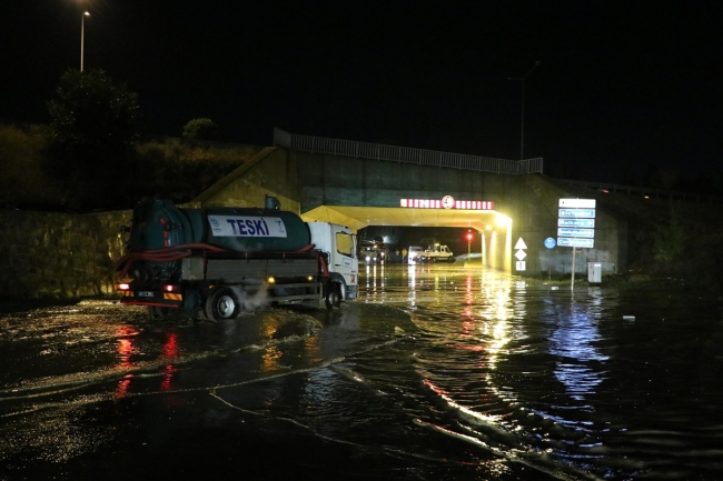 Tekirdağ'da sağanak ve dolu yağışı