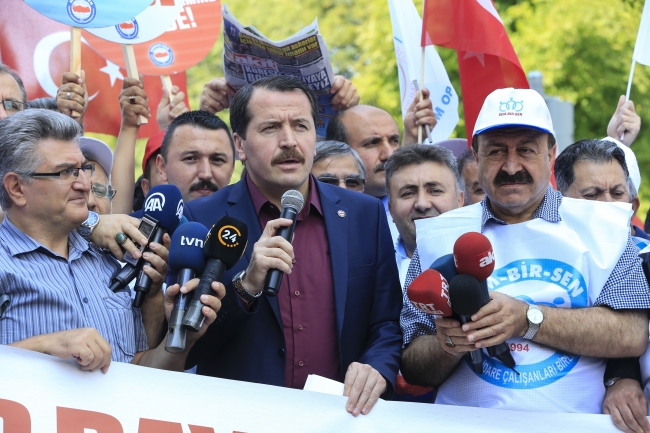 Memur-Sen ABD Büyükelçiliği önünde yaptırımı protesto etti