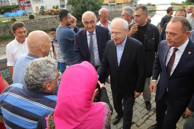 CHP Genel Başkanı Kılıçdaroğlu, Ordu'da sel bölgesini inceledi