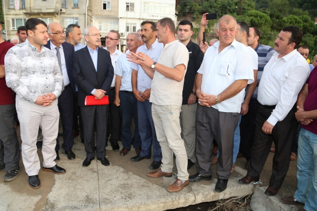 CHP Genel Başkanı Kılıçdaroğlu, Ordu'da sel bölgesini inceledi