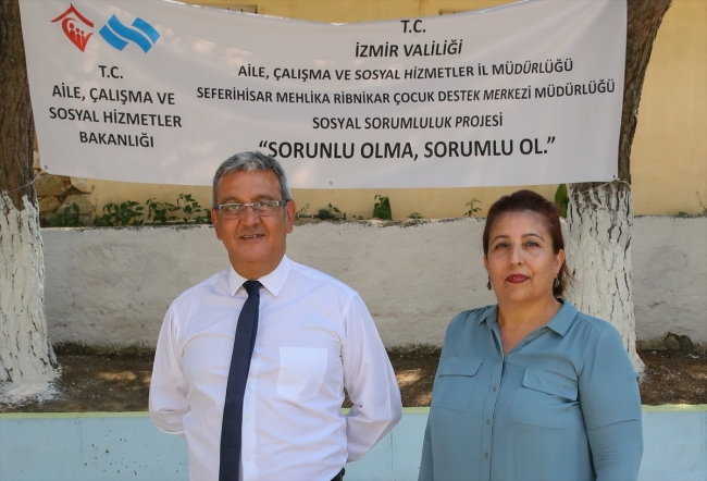 İzmir'de rehabilite edilen çocuklar okul tadilatı yaptı