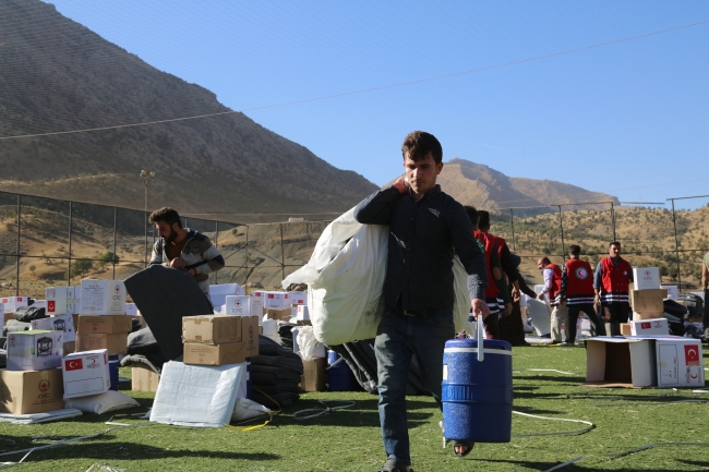 Türk Kızılayı'ndan Erbil'deki selzedelere insani yardım