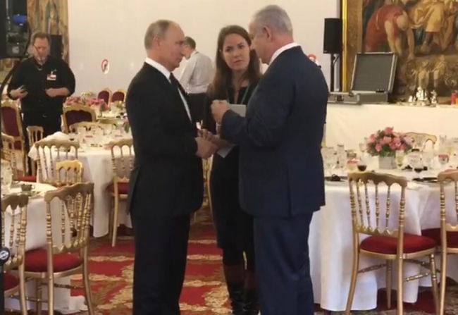 Netanyahu ile Putin Paris'te görüştü