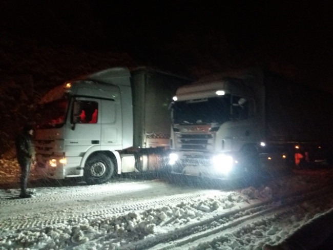 Konya'da ulaşıma kar engeli