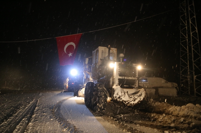 Kahramanmaraş'ta yoğun kar yağışı