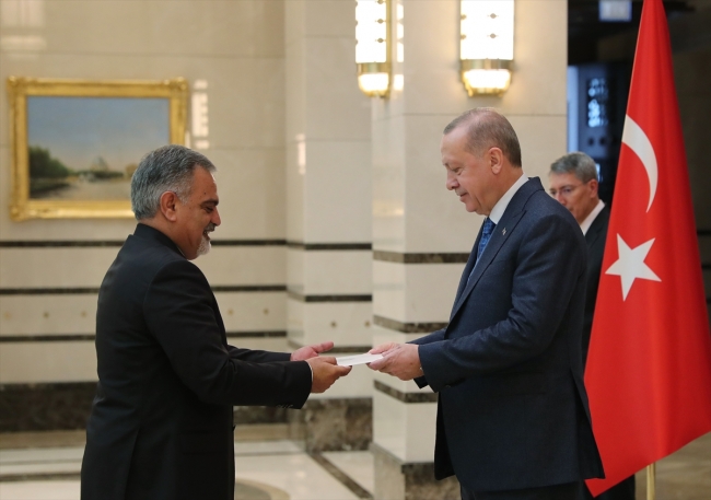 Cumhurbaşkanı Erdoğan, 4 devletin büyükelçilerini kabul etti