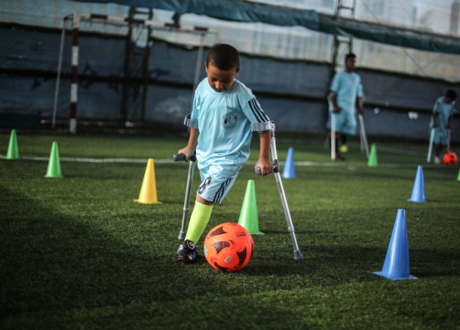 Gazze'de çocuk ampute futbol takımı kuruldu