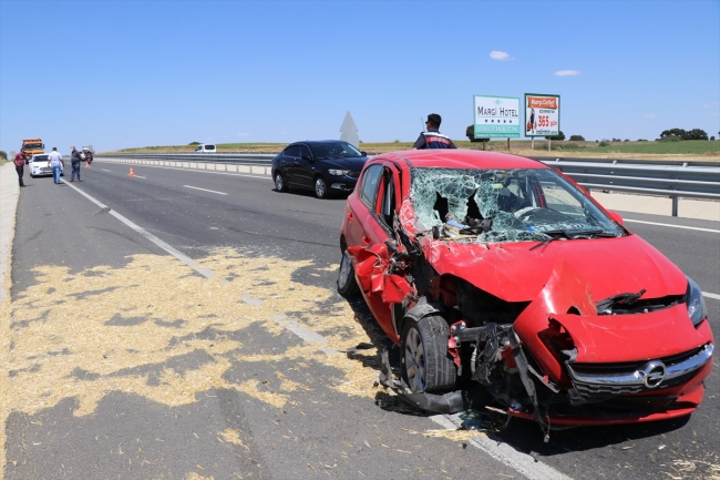 Otomobile giren arı kazaya neden oldu