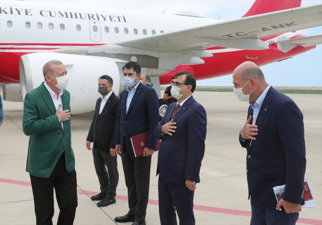 Cumhurbaşkanı Erdoğan sel felaketinin yaşandığı Giresun'da