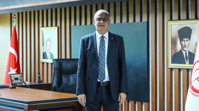 Fotoğraf: AA / Türkiye Voleybol Federasyonu Başkanı Mehmet Akif Üstündağ,