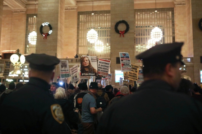 New York'ta yüzlerce kişi Temimi için destek gösterisi yaptı