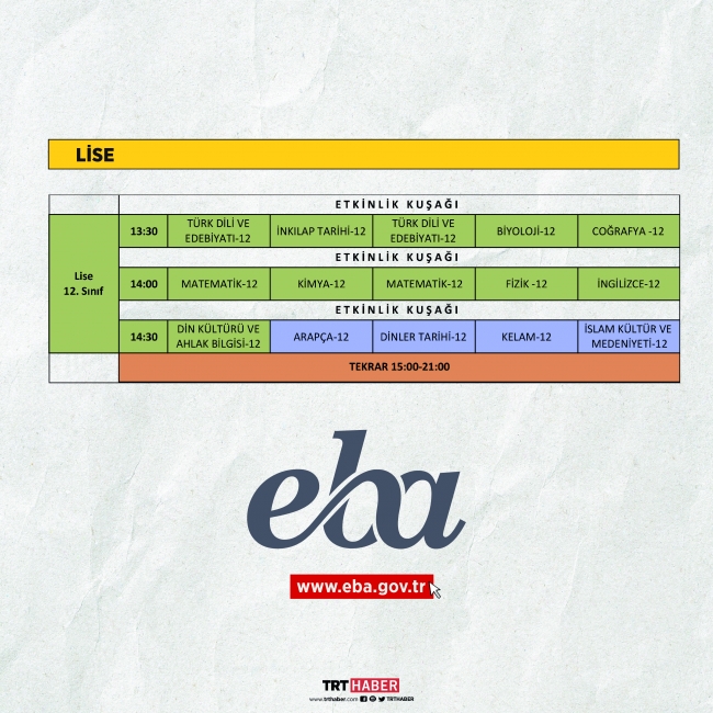 TRT-EBA TV canlı yayını... Online TRT-EBA TV izleme...EBA TV ile ilgili merak edilenler...