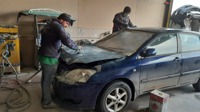 Kar sonrası kaportacılarda yoğunluk başladı