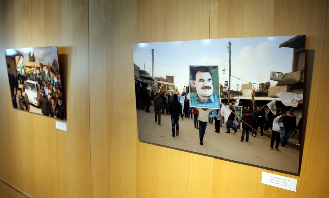 Avrupa Parlamentosu'nda terör örgütü sergisi - Fotoğraf: AA