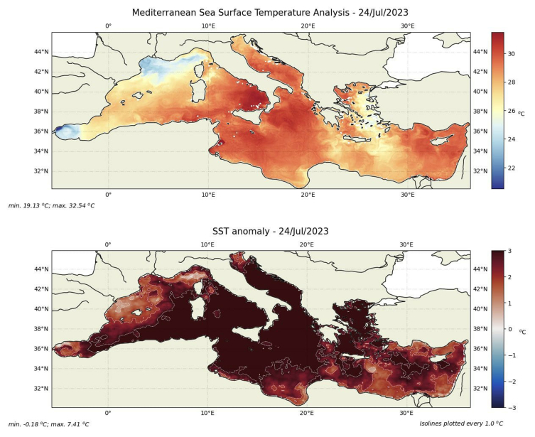 Akdeniz'in deniz suyu sıcaklığında rekor seviye